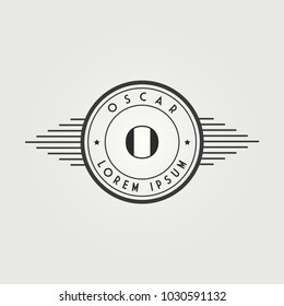 Letter O Vintage logos, badges and labels, vector illustration