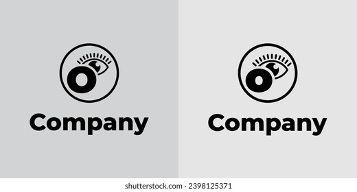 Letter O Vision Logo, suitable for business related to vision, spy, optic, or eye with Initial O