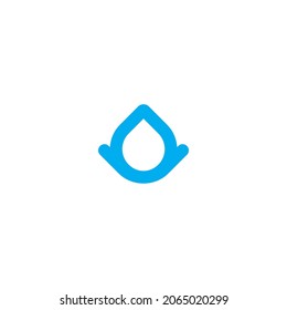 
letra a gota de agua y hoja simple símbolo logotipo vector