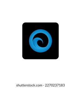 Letter O Wave Design Illustration