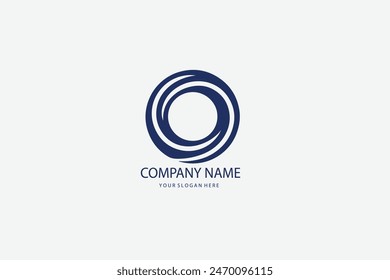 lettre O avec élément d'onde conception du logo pour l'entreprise et l'entreprise