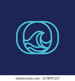 Logo-Design der Wellenlinie Letter O