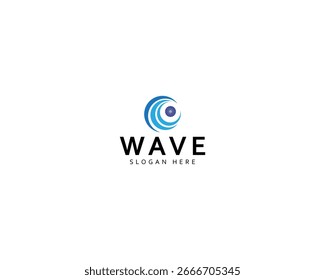 letra o com ondas ícone de logotipo vetor de design