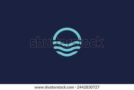 letter o with waves logo icon design vector design template inspiration