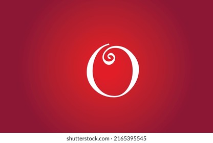 Letter O White creative simple Design 
