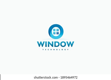 Letter O Window Property Technology Company Logo