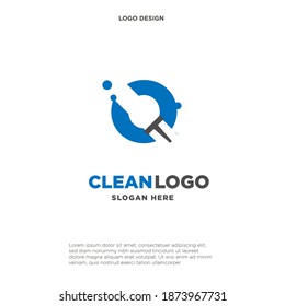Letra O con logotipo de limpieza de ventanas