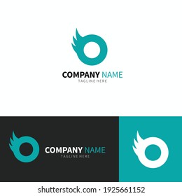 Letter O Wing Logo Design Template