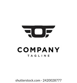 Letter O wings logo icon vector template.eps
