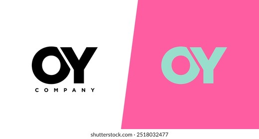 Letter O and Y, OY logo design template. Minimal monogram initial based logotype.