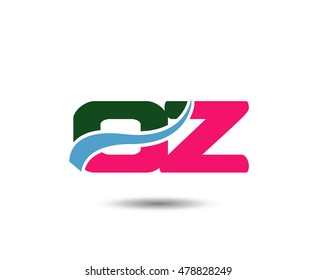 Letter o and z logo vector
