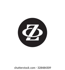 letter O and Z monogram circle logo