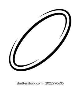 Letter o zero ring planet saturn swoosh, oval icon vector logo template illustration