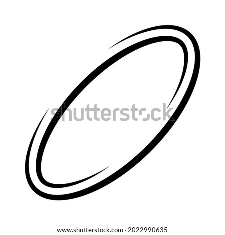 Letter o zero ring planet saturn swoosh, oval icon vector logo template illustration