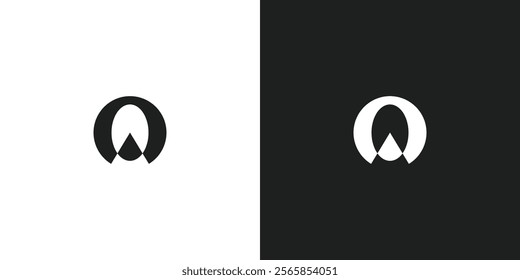 Letter OA, or AO Logo Design