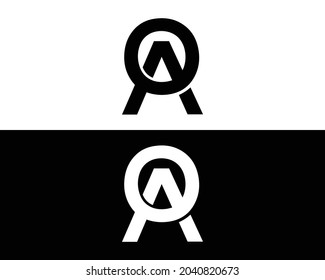 Letter OA And AO Logo Icon Vector Template Illustration Design.