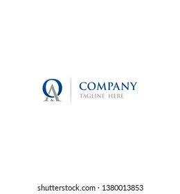 Letter OA Logo, Letter AO Logo design vector illustration