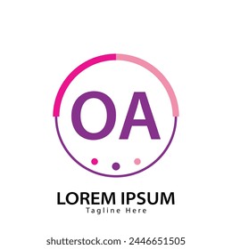 letra OA logo. OA. Ilustración vectorial de diseño de logotipo de OA para empresa creativa, negocio, industria
