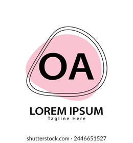 Buchstabe OA-Logo. OA. OA Logo Design Vektorillustration für Kreativunternehmen, Unternehmen, Industrie
