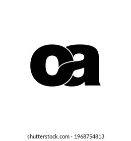 Letter OA simple logo design vector