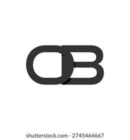 Letter OB logo icon isolated on white background