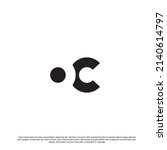 Letter OC line logo design. Linear creative minimal monochrome monogram symbol.