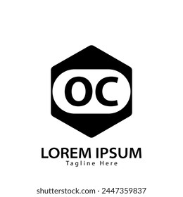 logo de OC. OC. ILUSTRACIÓN VECTORIAL de diseño de logotipo de OC para empresa creativa, negocio, industria
