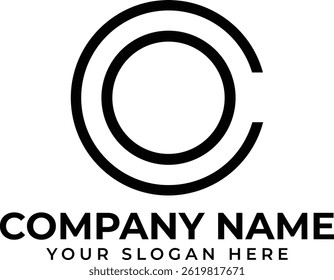 Logotipo de la letra OC: diseño monográfico, minimalista, moderno, de marca, creativo, empresarial y tipográfico
