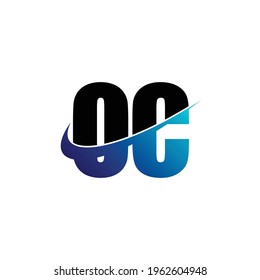 Letra OC diseño simple de logotipo vectorial