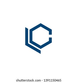 letter octagonal icon logo design concept