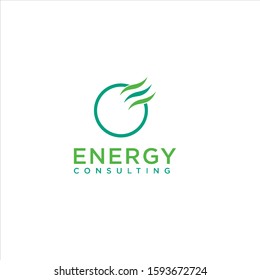 Letter OE leaf initial logo template