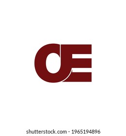 Letter OE simple logo design vector