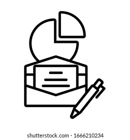 letter with office elements on white background vector illustration design