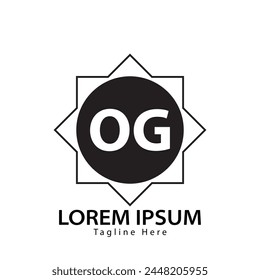 letra OG logo. OG. Ilustración vectorial de diseño de logotipo OG para empresa creativa, negocio, industria
