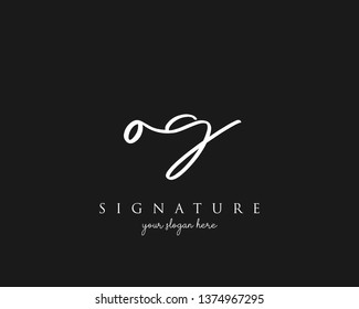 Letter OG Signature Logo Template - Vector