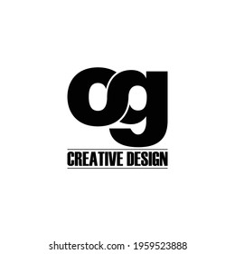 Letter OG simple logo design vector