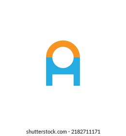 letter oh colorful simple colorful fun logo vector