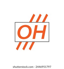 letter OH logo. OH. OH logo design vector illustration for creative company, business, industry
