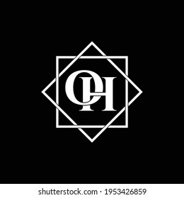 Letter OH luxury logo design vector