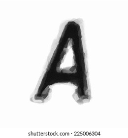 Letter A oil colors in vector format EPS 10