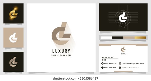 Letter OL or CL monogram logo with business card design