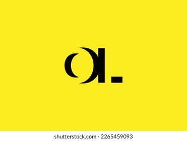 Letter OL linked round monogram logo design