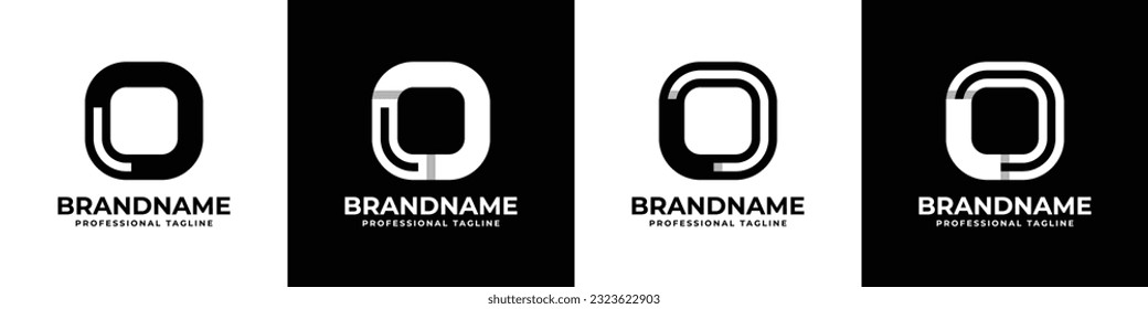 Letter OL or LO Monogram Logo, suitable for any business with OL or LO initials