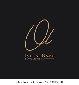 Letter Ol Logo. Initial Letter Design Vector Luxury Colors