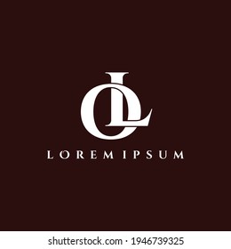 Letter OL luxury logo design vector