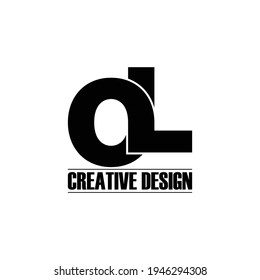 Letter OL simple logo design vector