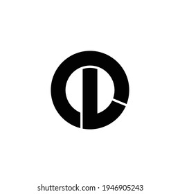 Letter OL simple logo design vector