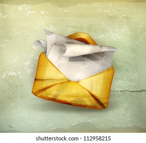 Letter, old-style vector