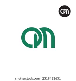 Diseño de logotipo de monograma de carta OM