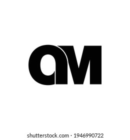 Letter OM simple logo design vector